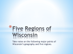 Five Regions of Wisconsin