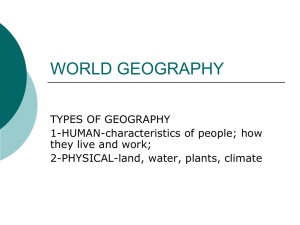 WORLD GEOGRAPHY