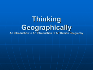 Thinking Geographically An Introduction to An