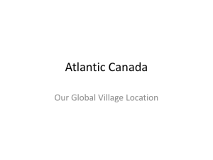 Location of Atlantic Canada PowerPoint