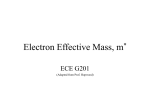 Electron Effective Mass, m*