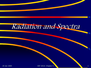 Radiation and Spectra - Wayne State University