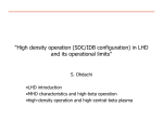 "High density operation (SDC/IDB configuration) in LHD and its