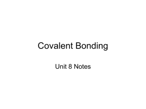 Covalent Bonding - Madeira City Schools