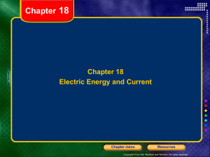 Electrical Energy, Capacitance, Current, Resistance