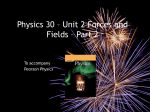 Physics 30 – Unit 2 Forces and Fields – Part 2