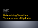 Determining Transition Temperatures of Hydrates