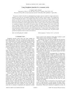 Long Josephson junction in a resonant cavity * I. Tornes and D. Stroud