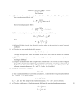 Quantum Theory of Light, PY4T02 Problem Set 2 Paul Eastham