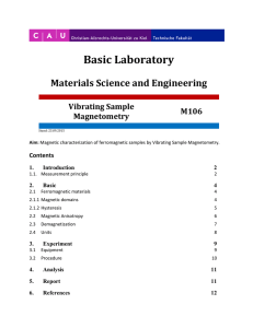 Basic Laboratory  Materials Science and Engineering Vibrating Sample