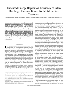 Enhanced Energy Deposition Efficiency of Glow Treatment , Senior Member, IEEE