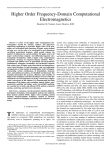 Higher Order Frequency-Domain Computational Electromagnetics , Senior Member, IEEE