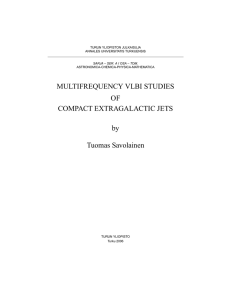 MULTIFREQUENCY VLBI STUDIES OF COMPACT EXTRAGALACTIC JETS by