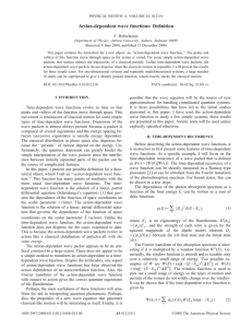 Action-dependent wave functions: Definition