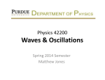 Waves &amp; Oscillations Physics 42200 Spring 2014 Semester Matthew Jones