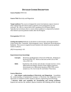 PHYS 432: Electricity and Magnetism