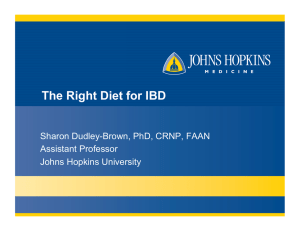 The Right Diet for IBD