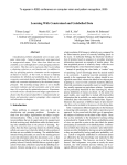 Learning With Constrained and Unlabelled Data