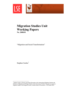 Migration and Social Transformation