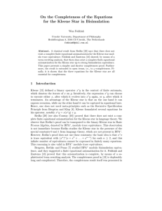 On the completeness of the equations for the Kleene star in bisimulation