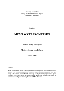 mems accelerometers