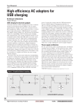 High-efficiency AC adapters for USB charging