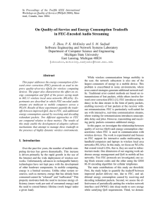 On Quality-of-Service and Energy Consumption Tradeoffs in FEC-Enabled Audio Streaming