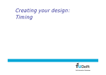 Creating your design: Timing (part 1)