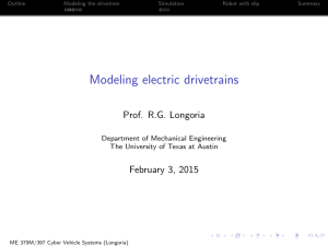 Modeling electric drivetrains (as covered in class)