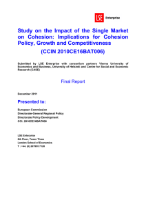 European Commission Study on the Impact of the Single Market on Cohesion