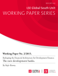 Reshaping the Financial Architecture for Development Finance. The New Development Banks