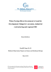 When Foreign Direct Investment is Good for Development: Bulgaria's accession, industrial restructuring and regional FDI