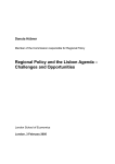 Text of Regional Policy and the Lisbon Agenda - challenges and opportunities
