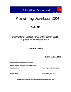 LSE | International Development | Prizewinning Dissertations | 2014 - Momchil Petkov, International Capital Flows