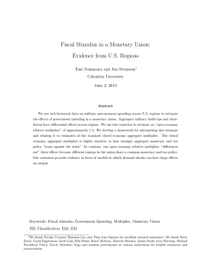 Fiscal Stimulus in a Monetary Union: Evidence from U.S. Regions