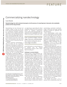 Commercializing nanotechnology