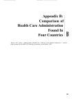 B: Comparison of Health Care Administration Found in Four Countries