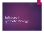 Software in Synthetic Biology