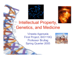 Intellectual Property, Genetics, and Medicine