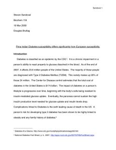 Steven Sandoval - Pima Indian Diabetes susceptibility differs significantly from European susceptibility