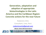 Generation, adaptation and adoption of appropriate biotechnologies in the Latin America and the Caribbean Region: Concrete actions for the near future