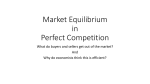 Ch.7 Review Market Equilibrium
