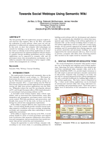 Towards Social Webtops Using Semantic Wiki