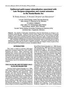 Epithermal gold-copper mineralization associated with Late