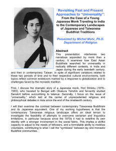 Revisiting Past and Present Approaches to “Universality”: From the Case of a Young Japanese Monk Traveling to India to the Contemporary Landscapes of Japanese and Taiwanese Buddhist Traditions