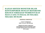 kajian sistem moneter islam kontemporer dengan referensi khusus