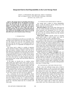 Integrated End-to-End Dependability in the Loris Storage Stack,