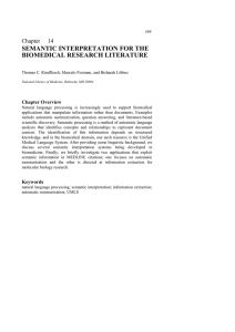 Chapter 14: Semantic Interpretation for the Biomedical Research Literature