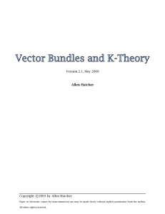 Vector Bundles and K-Theory