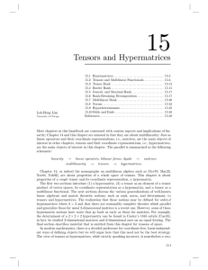 Tensors and hypermatrices